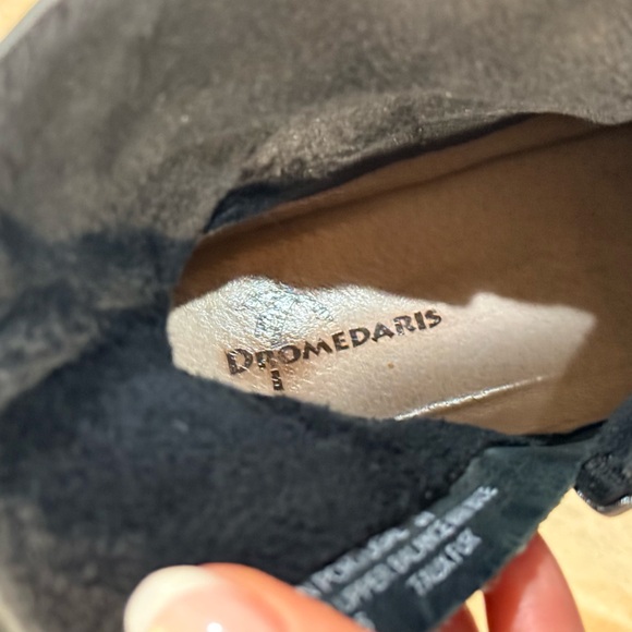 Women’s DROMEDARIS Kikka black leather & suede boots- Size 37 - Picture 6 of 10